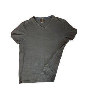 Hugo Boss Mens Regular Fit V-Neck T-Shirt XL Long-Staple Cotton Navy Blue Lightw